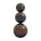 Blue with Brown Stripe Abstract Brushed Decorative Orbs & Vase Filler Set